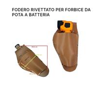 ASTUCCIO FODERO IN CUOIO FONDINA TASCA PORTA FORBICI A BATTERIA