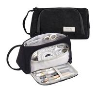 Astuccio Grande, Astuccio Portamatite Grande Capacità, Astucci Scuola Media, con 3 Scomparti, Astucci Grandes Capacità per Matite, per Cancelleria, Ufficio, Scuola, Studenti, Ragazze, Ragazzi, Donne