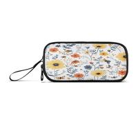 Astuccio grande capiente per ragazze adolescenti astuccio per matite universitario con manico fiori dalia, anemone, farfalle, api