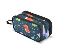 Astuccio grande con dinosauri e stelle, astuccio portatile per cancelleria da ufficio, borsa per il trucco, per studenti universitari, ragazze e ragazzi, Multicolore, Taglia unica, Beauty Case