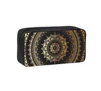 Astuccio grande con stampa mandala, grande capacità, astuccio per matite resistente, astuccio per cancelleria per trucchi da viaggio