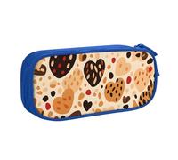 Astuccio grande con stampa tigre a forma di cuore per ragazzi e ragazze con stampa leopardata Love grande portapenne da scrivania organizer per cancelleria astuccio per scuola ufficio borsa per il