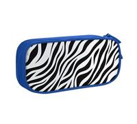 Astuccio grande con stampa zebrata per ragazzi e ragazze, con pelle animale, grande astuccio per penne da scrivania, organizer per cancelleria, astuccio per scuola e ufficio con cerniera, rosa