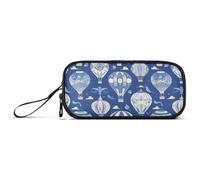 Astuccio grande in nylon con mongolfiera pop blu navy_1 astuccio grande in nylon astuccio per matite arte astuccio cancelleria per donne delle scuole medie
