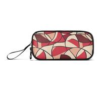 Astuccio grande in nylon rosso ciliegia basket grande capacità astuccio con cerniera cancelleria organizzatore per scuola adolescenti