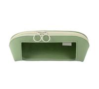 Astuccio grande in pelle trasparente con cerniera, 23,5 x 8 x 8,5 cm, contenitore portaoggetti ad alta capacità per matite, forbici, righelli, gomme, appunti e scuola, Verde, Refer to description