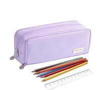Astuccio grande, in tessuto Oxford, con 3 scomparti, Viola, Vedere | tessuto Oxford impermeabile, 3 scomparti, cerniera liscia, può contenere fino a 40 penne e accessori