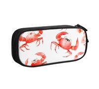 Astuccio grande per matite a forma di granchio, per ragazzi e ragazze, grande astuccio per penne da scrivania, cancelleria, organizer per matite per scuola e ufficio, borsa per il trucco con cerniera