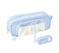 Astuccio Grande Per Matite | Organizer Di Stoccaggio Di Utileria Scuola Ad Alta Capacità - Borsa Portatile Per Ufficio Artigianato Aula Viaggio, Blu, Consulte la descripción, Vedere la descrizione