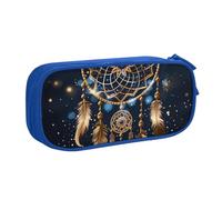 Astuccio grande per penne con acchiappasogni, con piume, per ragazzi e ragazze, astuccio per penne da scrivania, cancelleria, astuccio per scuola, ufficio, borsa per il trucco con cerniera, rosa