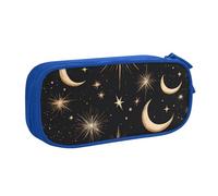 Astuccio grande per penne con motivo luna e sole, per ragazzi e ragazze, con comete spaziali, organizer per cancelleria, per scuola, ufficio, borsa per il trucco con cerniera, rosa, 21x5x10.5cm