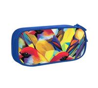 Astuccio grande per penne con pappagallo acquerello, per ragazzi e ragazze, con uccellino tropicale, organizer per cancelleria da scrivania, astuccio per matite per scuola e ufficio, borsa per il