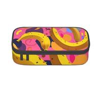 Astuccio grande per ragazze e ragazzi, arte astratta a forma di banana, astuccio estetico per bambini, cancelleria scolastica, astuccio per penne, Nero , Taglia unica, Set di zaini per la scuola