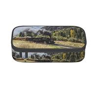 Astuccio grande per ragazze e ragazzi, con locomotiva a vapore, astuccio estetico con scomparti multipli per adulti, organizer per cancelleria da ufficio, pratico per bambini, adolescenti, donne,