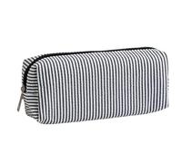 Astuccio | Graziosa borsa cosmetica da viaggio, organizer ricamato per adolescenti, studenti, bambini, ragazze, donne, classe quotidiana, lezioni d'arte, ufficio, scrivania, Nero , vedi