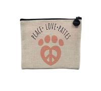 Astuccio in lino, collezione animali da compagnia scherzo cane gatto umorismo giochi di parola gattino cucciolo - astuccio per trucco in tela effetto lino - astuccio da toilette - portamonete, Zampe,