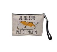 Astuccio in lino, collezione animali da compagnia scherzo cane gatto umorismo giochi di parola gattino cucciolo - astuccio per trucco in tela effetto lino - astuccio da toilette - portamonete,