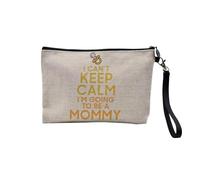 Astuccio in lino - Collezione Keep Calm Parodia Inghilterra Regno Unito - Astuccio trucco in tela effetto lino - Astuccio da toilette - Portamonete, Mommy, 23.5 x 15 cm, Astuccio per il trucco