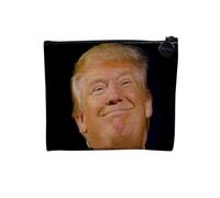 Astuccio in lino - Donald Trump Est Content USA President - Astuccio per trucco in tela effetto lino, portamonete - 15 x 10 cm, lino, 15 x 10 cm, Astuccio per il trucco