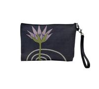 Astuccio in lino - Selection Plus Belles stampa giapponese Hokusai Illustrazione Giappone antico vintage 1800 - Astuccio per trucco in tela effetto lino, astuccio da toilette - Portamonete, Loto, 23.5