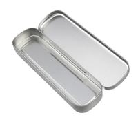 Astuccio in metallo | 3 pezzi 20x6x2,2 cm di latta rettangolare in metallo: contenitore for penne, matite, trucchi, uomini e donne