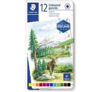 Astuccio in metallo, appendibile, con 12 matite colorate esagonali in colori assortiti, linea Design Journey