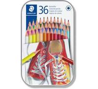 Astuccio in metallo con 36 matite, colori assortiti
