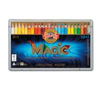 Astuccio in metallo matite multicolore KOH-I-NOOR legno di cedro 23 colori +1 bl