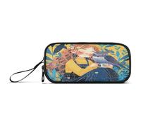 Astuccio in nylon con illustrazione di gufo dolce anime ragazza astuccio scuola ad alta capacità cancelleria scuola per adolescenti scolastici