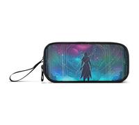 Astuccio in nylon per ragazze adolescenti con astrologia e astrologia dei tarocchi bohémien, grande capacità, con cerniera, astuccio per cancelleria per scuola infermiera