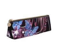 Astuccio in pelle con cerniera, elegante portapenne estetico, per donne e uomini, astuccio in pelle per matite autunnale, per il Ringraziamento, per lavoro, ufficio, viaggi, astuccio per cancelleria