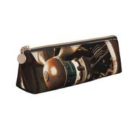 Astuccio in pelle con cerniera, elegante portapenne estetico, per donne e uomini, astuccio in pelle per matite autunnale, per il Ringraziamento, per lavoro, ufficio, viaggi, astuccio per cancelleria