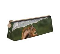 Astuccio in pelle con cerniera elegante portapenne estetico per donne e uomini, astuccio in pelle subacquea colorato minnows portapenne per lavoro, ufficio, viaggio, astuccio per cancelleria