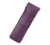Astuccio in pelle con punta in flap, portapenne Crazy Horse per cancelleria, viola (S)