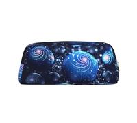 Astuccio in pelle con stampa artistica spirituale, elegante e pratico, per studenti, perfetto per ufficio e scuola, Argento, Taglia unica, Astuccio per trucchi