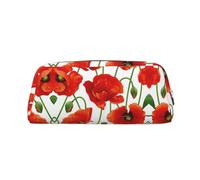 Astuccio in pelle con stampa floreale, elegante e pratico, per studenti, perfetto per l'ufficio e la scuola, Argento, Taglia unica, Astuccio per trucchi