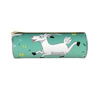 Astuccio in pelle con stampa gotica di Halloween, astuccio per penne, matite, cosmetici, borsa da ufficio, per uomini e donne, Capra Frolic, Taglia unica, Da viaggio