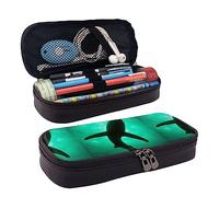 Astuccio in pelle di grande capacità, astuccio per matite e occhiali, grazioso motivo delfino, per donne e uomini, Maschera Dolphin, Taglia unica, Portamonete