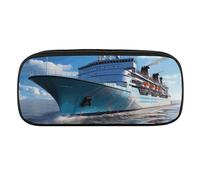 Astuccio in pelle impermeabile con riccio, astuccio multiuso per trucchi, grazioso astuccio per penne e cosmetici, per cancelleria da ufficio, viaggi, Traghetto Ocean, One Size, Traghetto Ocean