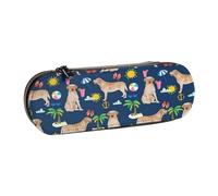 Astuccio in pelle per riporre articoli di cancelleria, cane Labrador Retriever da laboratorio giallo
