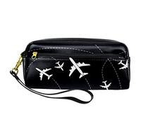 Astuccio in pelle PU per studenti astuccio per matite con faro in riva al mare organizzatore di cancelleria con scomparti con cerniera astuccio per adolescenti ragazze ragazzi, Multicolore 3