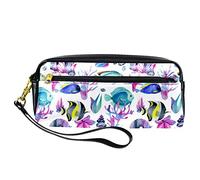 Astuccio in pelle PU per studenti astuccio per studenti mito unicorni cartone animato spazio pianeta cancelleria organizer con scomparti astuccio con cerniera per adolescenti ragazze ragazzi,