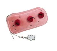 Astuccio in peluche a forma di torta, grande capacità, astuccio con cerniera, organizer da viaggio per studenti e bambini, astuccio per matite a più scomparti, C
