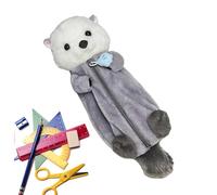 Astuccio in peluche - Simpatico portamatite a forma di animale di peluche, morbido e scatola per ragazze, organizer creativo per cancelleria | ideale per la scuola, per organizzare cancelleria e