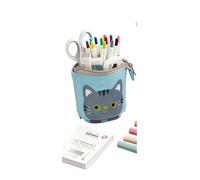 Astuccio in tela con cartoni animati carino astuccio retrattile in tessuto pieghevole supporto in piedi Kawaii cancelleria forniture scolastiche regalo per bambini, D, Taglia unica