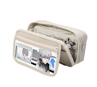 Astuccio in tela con motivo Ayanami Rei Asuka Langley Soryu Ikari Shinji Fashion Stationery Anime per ragazze ragazzi regalo scolastico, grande capacità per il rientro a scuola, Tipo 2, 21.5 x 7.5 x