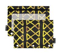 Astuccio in tessuto con 13 tasche per raccoglitore, per cartelle a 3 anelli, con 3 fori, per studenti e ufficio, Motivo oro 13, 1 sizex2, Cartoni