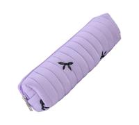 Astuccio in tessuto di grande capacità per penne e piccoli, Viola | Spazio per oltre 30 strumenti di scrittura standard, organizer per penne in morbido poliestere con cuciture decorative per la