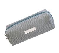 Astuccio in velluto a coste, astuccio per penne, grande portamatite, grande capacità, astuccio per cancelleria, astuccio portatile per matite, grigio, Consulte la descripción, Vedi descrizione
