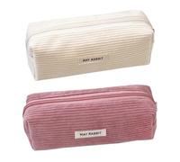 Astuccio In Velluto A Coste Da 2 Pezzi, Astuccio Per Ragazze Adolescenti, Astuccio Per La Scuola, Astuccio Sciatto, Astuccio Per Bambini